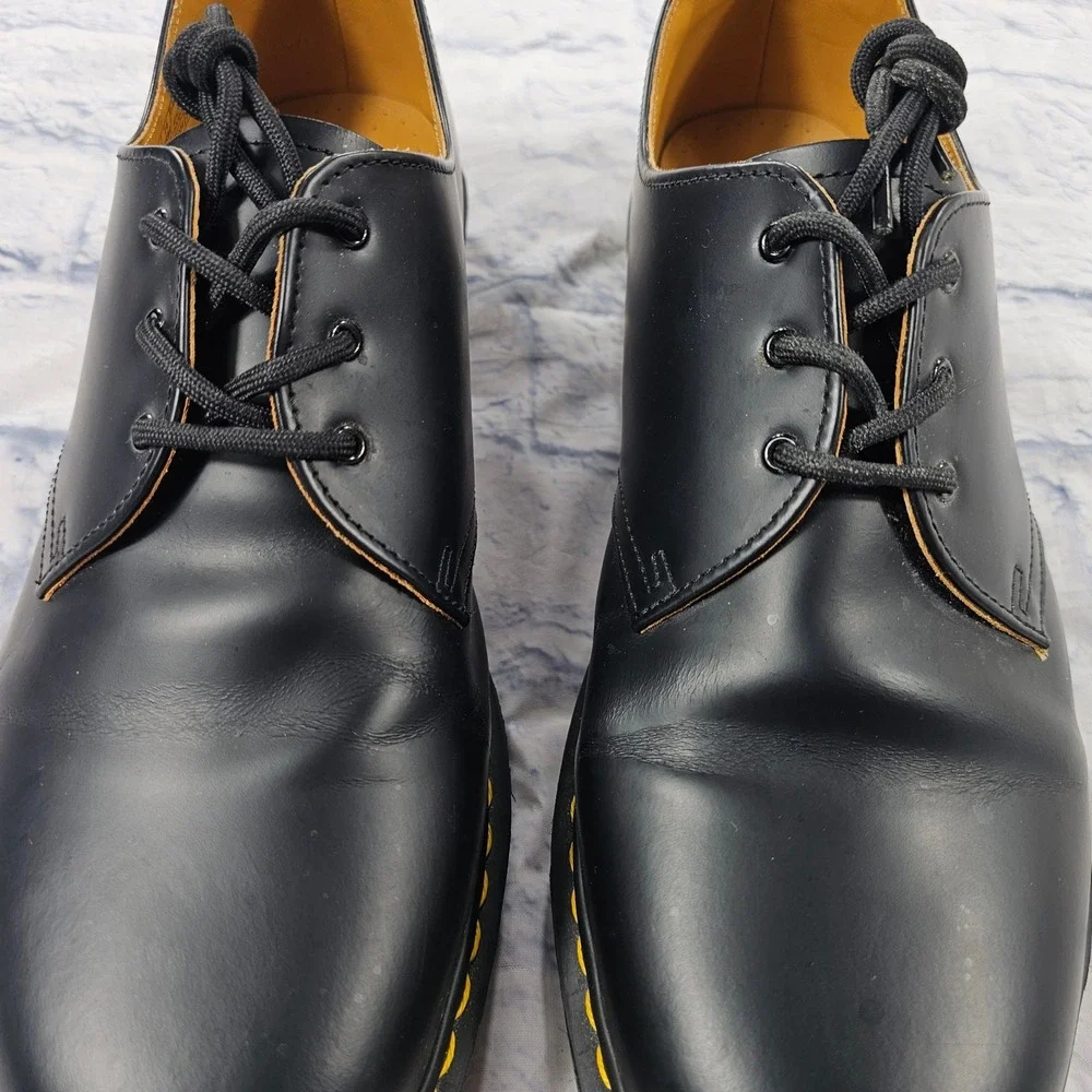 Dr Martens 1461 Oxford Shoes MENS 14 Black Smooth Leather Classic Low Top
